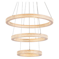 Jones Iron & Acrylic LED 3 Tier Pendant Light