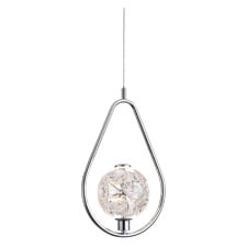 Deborah Iron & Crystal LED Pendant Light