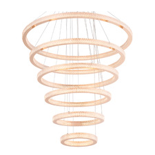 Zedon Iron & Acrylic LED 6 Light Pendant