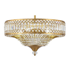 Quade Iron & Crystal Semi Flush Mount Ceiling Light