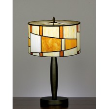 50cm Tiffany Drum Shade Geometric Style Table Lamp
