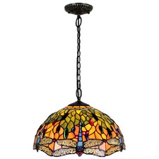 Tiffany Dragonfly 2 Light Pendant Light