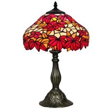 Tiffany One Light Table Lamp in Red