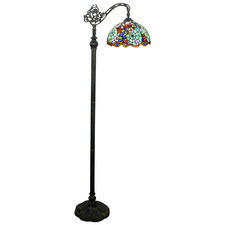 Floral Style Tiffany Stained Glass Floor Lamp