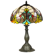 Victorian Style Tiffany Stained Glass Table Lamp