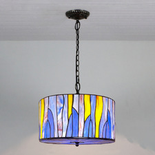 Barossa Purple Stained Glass 2 Light Pendant
