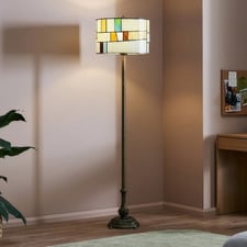 Jamila Tiffany Stained Glass Floor Lamp