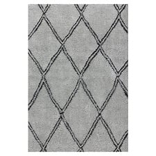 Grey Argyle Mellow Power-Loomed Rug