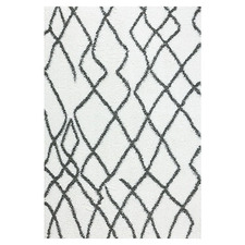 Cream Mesh Mellow Power-Loomed Rug