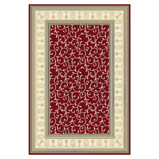 Red & Cream Vine Chateau Power-Loomed Rug