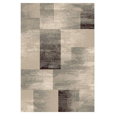 Brown Block Aslan Power-Loomed Rug