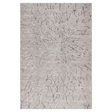 Platinum Grey Fantasy Power-Loomed Rug