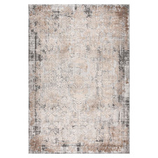 Beige & Grey Pleasure Power-Loomed Rug