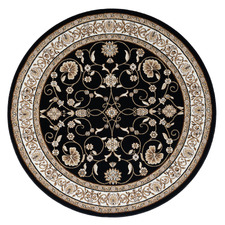 Black Ceres Round Rug