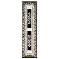 Black & Cream Solstone Power-Loomed Runner