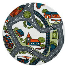 Noah Power-Loomed Round Rug