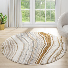 Slate Moorty Round Rug