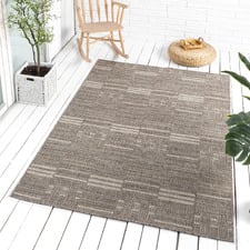 Beige Nually Flat Weave Indoor/Outdoor Rug