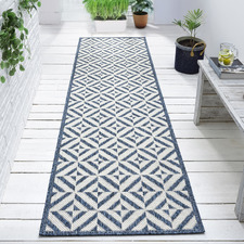 Aqua Murory Flat Weave Indoor/Outdoor Runner