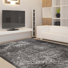 Black & Grey Glory Power-Loomed Rug