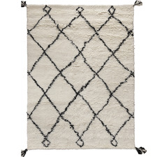 White Shaggy Marrakesh New Zealand Wool Rug