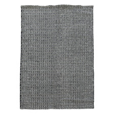 Black Honeycomb Marrakesh Kilim Wool Rug