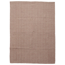 Red Honeycomb Flat Weave Cotton & Jute Rug