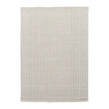 White Honeycomb Flat Weave Cotton & Jute Rug