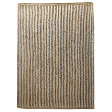 White Uma Braided Cotton & Jute Rug