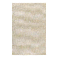White Chevron Cotton & Jute Rug