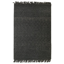 Black Kasbah Flat-Woven Wool Rug