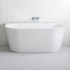 Blaze Gloss White Acrylic Back to Wall Bath