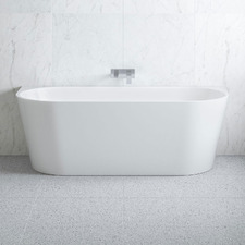 Blaze Gloss White Acrylic Back to Wall Bath