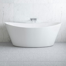 Assertio 1700mm Gloss White Oval Acrylic Freestanding Bath