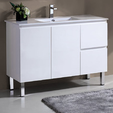 Virtus 1200mm Gloss White Freestanding Single Vanity