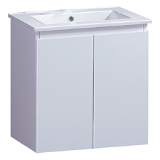 Virtus 600mm Gloss White Wall Hung Single Vanity