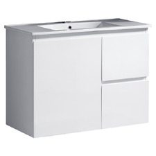 Virtus 750mm Gloss White Wall Hung Single Vanity
