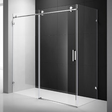 Palisade Chrome Frameless Shower Screen Enclosure