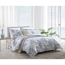 Blue & Silver Bakers Bluff Cotton Quilt Cover Set