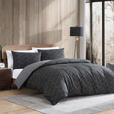 Diagonal Stitch Cotton Quilt Cover Set