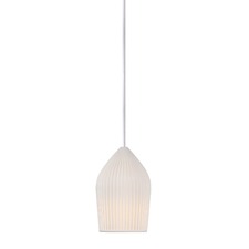 White Porcelain Reykjavik Pleated Pendant Light