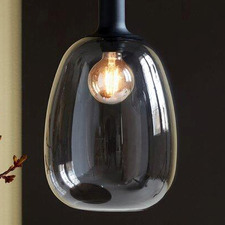 Alton Aluminium & Smoked Glass Small Pendant Light