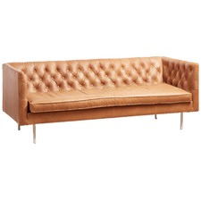 Tan Grace Italian Leather 3 Seater sofa