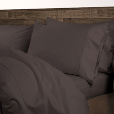 Dark Brown 1000TC Cotton-Blend Quilt Cover Set