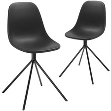 Plastic & Metal Eva Dining Chair (Set of 2)