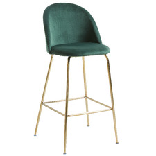 65cm Gold Legs Vasu Velvet Barstool