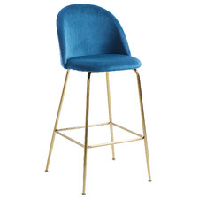 65cm Gold Legs Vasu Velvet Barstool