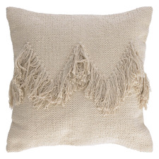 Chevron Letitia Fringed Cotton Cushion