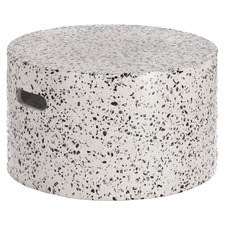 White Janella Terrazzo Outdoor Coffee Table