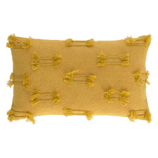 Mustard Renee Rectangular Cotton Cushion